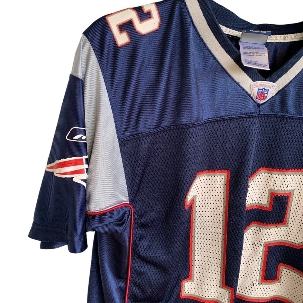 Vintage Reebok Tom Brady Football Jersey #12 New England Patriots Size XL Youth - Picture 6 of 6